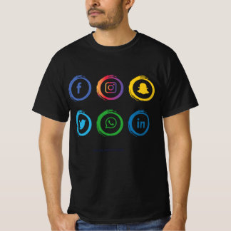 Social media icons t-shirt