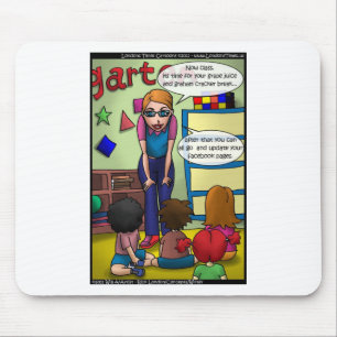 Social Media In Kindergarten Funny Gifts & Tees Mouse Mat