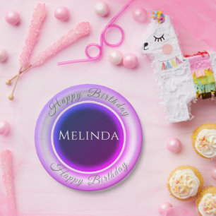 Social Media Influencer Light Ring Paper Plate