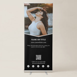 Social Media Influencer Modern Photo Business Retractable Banner
