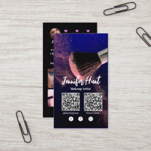 Social Media Influencer Trendy Style QRcode Business Card