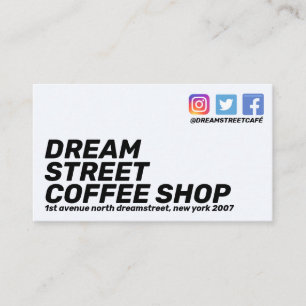 Social Media Information Business Card