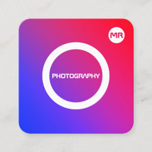 Social media inspired app icon cover square business card