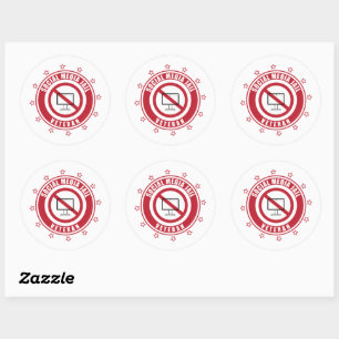 Social Media Jail Veteran Badge Classic Round Sticker