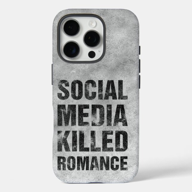 Social Media Killed Romance Case-Mate iPhone Case (Back)