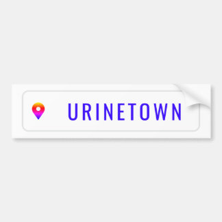 Social Media Location Tag Bumper Sticker