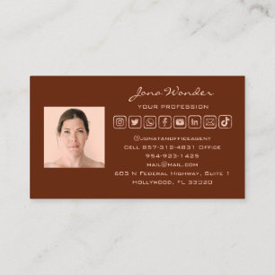 Social Media Logo Custom Photo QR Code TikToky Business Card