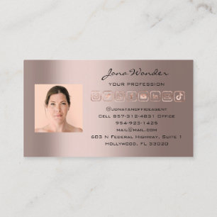 Social Media Logo Photo QR Code Makeup Beauty Business Card