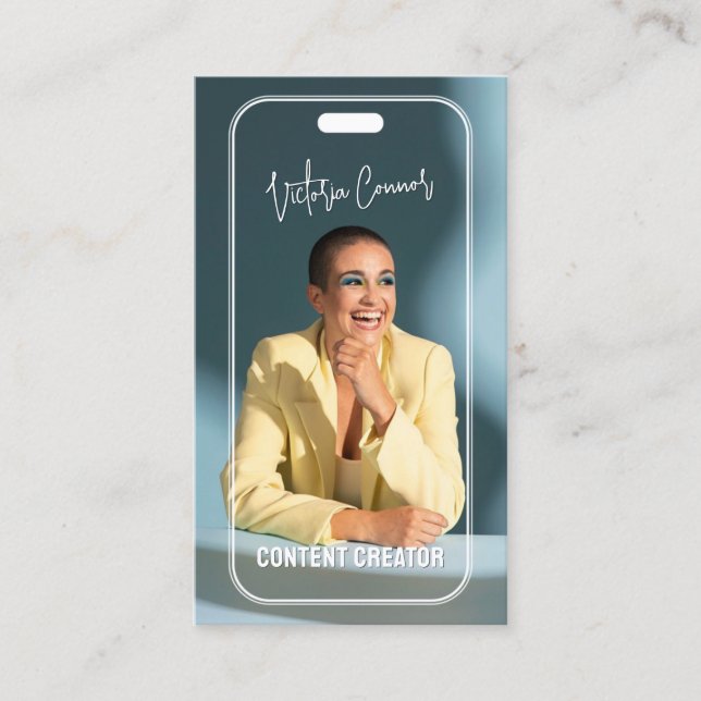 Social Media Manager Content Creator QR Code Business Card (Front)