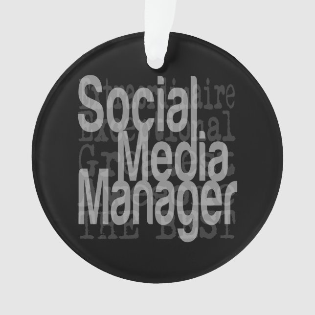 Social Media Manager Extraordinaire Ornament (Front)
