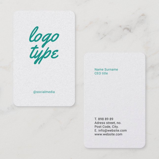 Social Media Minimalist Business Card Template (Front/Back)