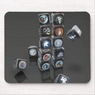 Social Media Overload Mouse Pad SOCIALUTION