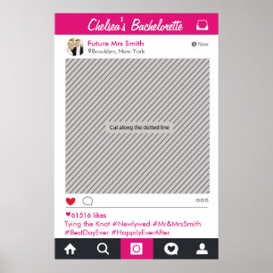 Social Media Party Frame Photo Booth Prop Poster