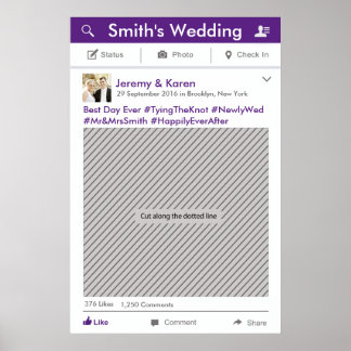 Social Media Party Frame Photo Booth Prop Poster