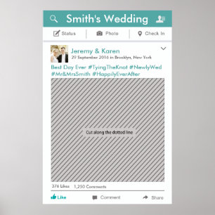 Social Media Party Frame Photo Booth Prop Poster