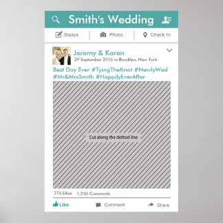 Social Media Party Frame Photo Booth Prop Poster