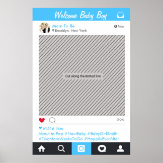 Social Media Party Frame Photo Booth Prop Poster