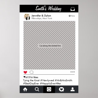 Social Media Party Frame Photo Booth Prop Poster