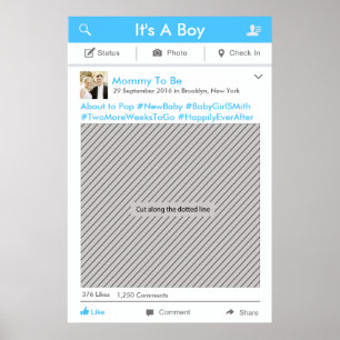 Social Media Party Frame Photo Booth Prop Poster