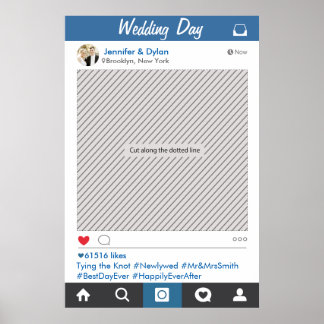 Social Media Party Frame Photo Booth Prop Poster