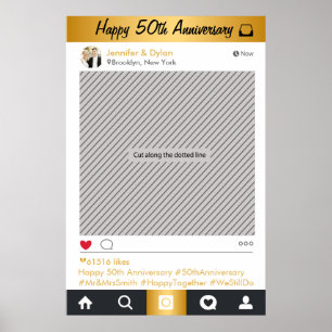 Social Media Party Frame Photo Booth Prop Poster