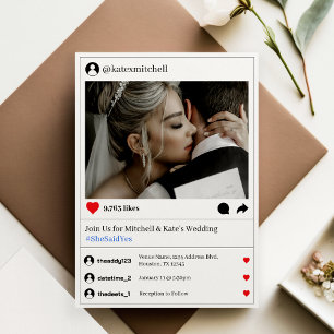 Social Media Post Photo Wedding Invitation