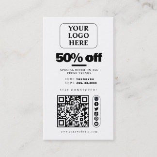 Social Media Product Price Tag/Sale Promo Card