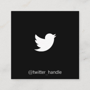Social Media Promotion (Black / White) Square Business Card