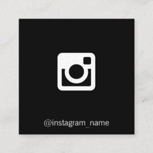 Social Media Promotion (Black / White) Square Business Card