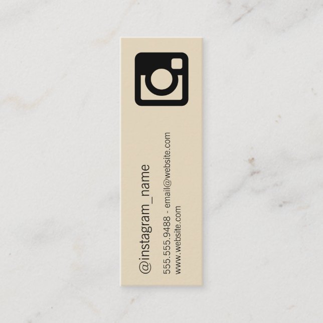 Social Media Promotion / Variation / Beige Mini Business Card (Front)