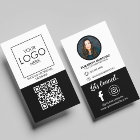Social Media QR Code Employee Photo & Company Logo