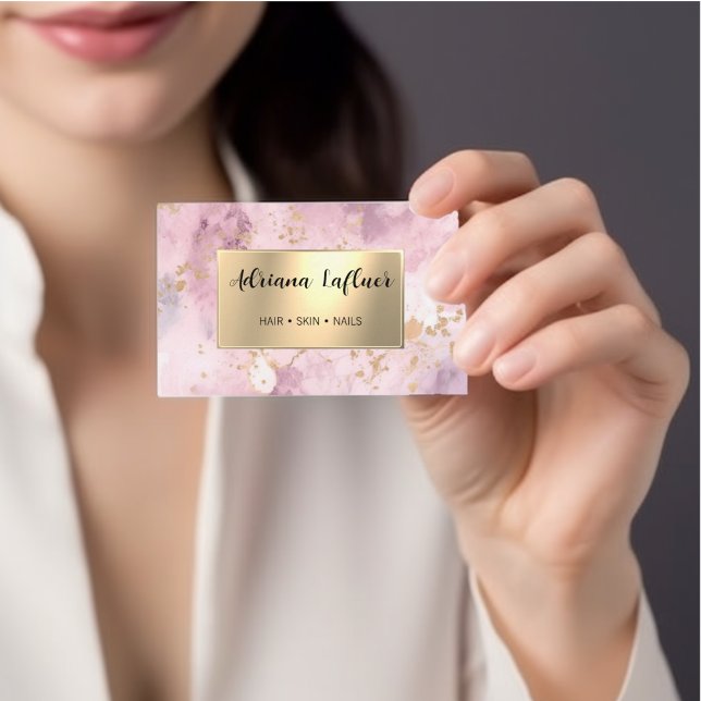 Social Media QR Code Glitter Gold Modern Elegant Business Card (Creator Uploaded)