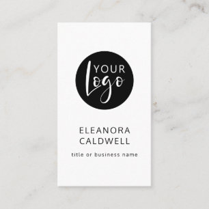 Social Media QR Code Logo Minimalist White Business Card