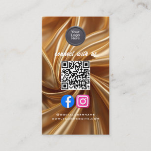 Social Media QR Code Modern Pro Minimalist Sleek Business Card