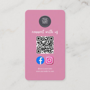 Social Media QR Code Modern Pro Minimalist Sleek Business Card