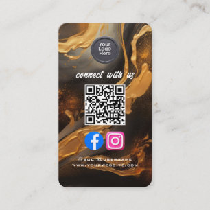 Social Media QR Code Modern Pro Minimalist Sleek Business Card