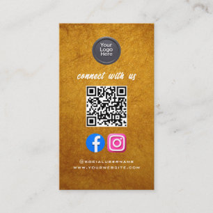 Social Media QR Code Modern Pro Minimalist Sleek Business Card