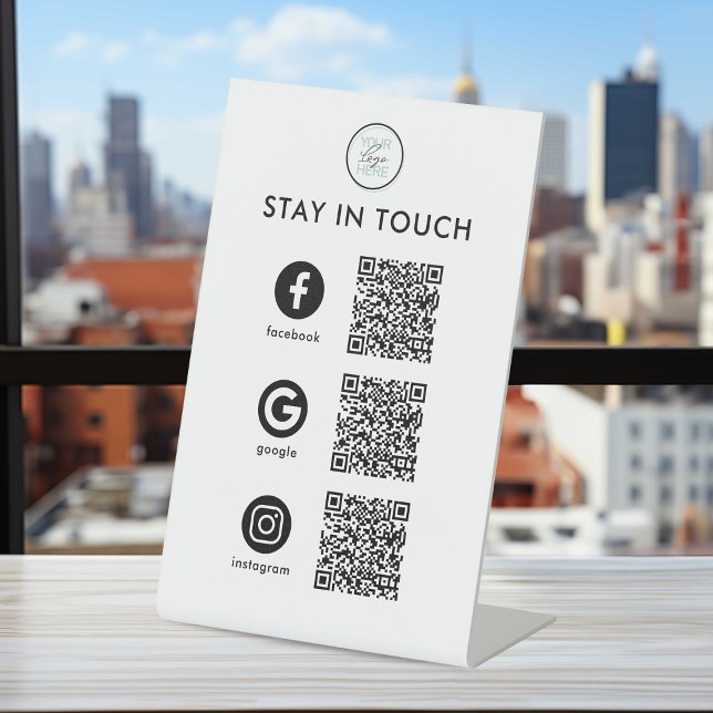 Social Media QR Code Pedestal Sign (Creator Uploaded)