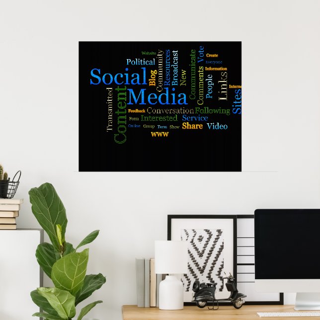 Social Media Related Text Poster (Home Office)
