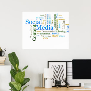 Social Media Related Text Poster