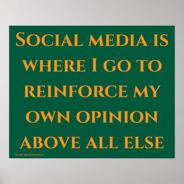"Social Media", satire, humour, society Poster (Front)