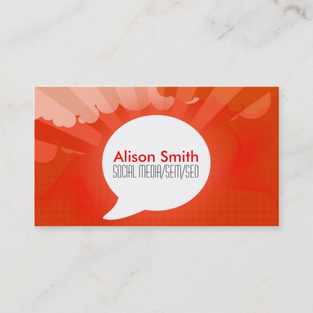 Social Media/SEM/SEO Business Card (Front)