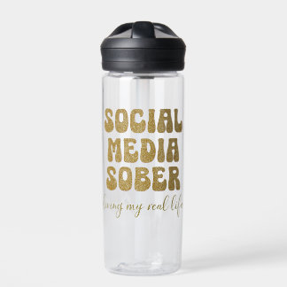 Social Media Sober Water Bottle
