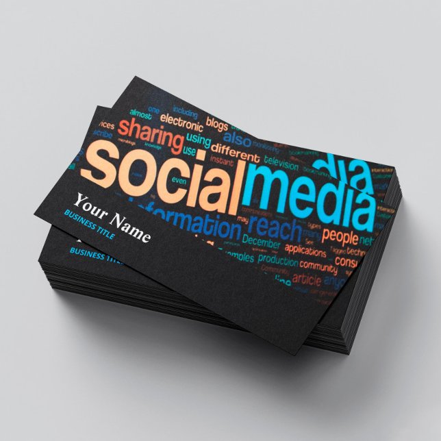 Social Media Specialist Digital Online Analyst Business Card (Creator Uploaded)