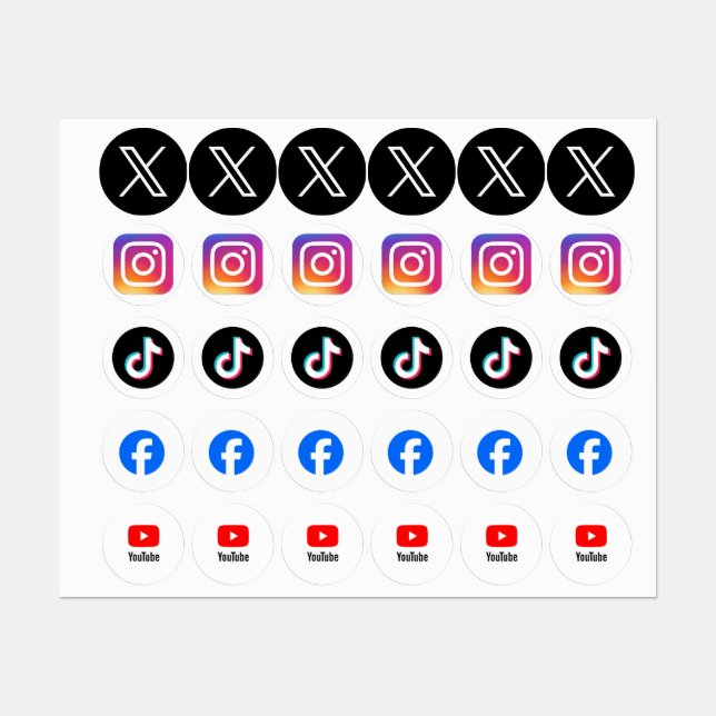 Social Media Stickers  (Sheet)