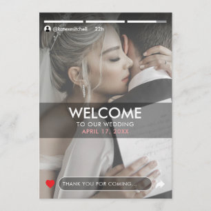 Social Media Story Post Photo Wedding Programme