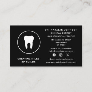 Social Media Tooth Dentist Dental Clinic Dentistry Business Card