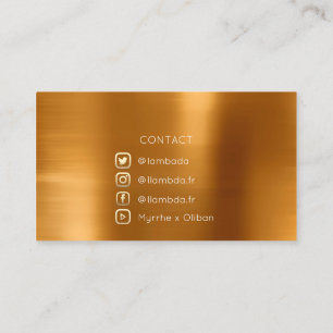  Social Media TwitterYouTubeInstagraFaceFB Honey Business Card