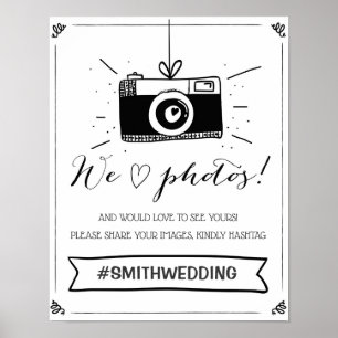 Social media wedding hashtag sign Photo Boot
