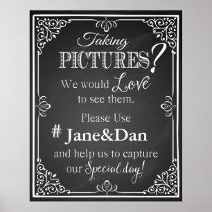 Social media wedding sign chalkboard print